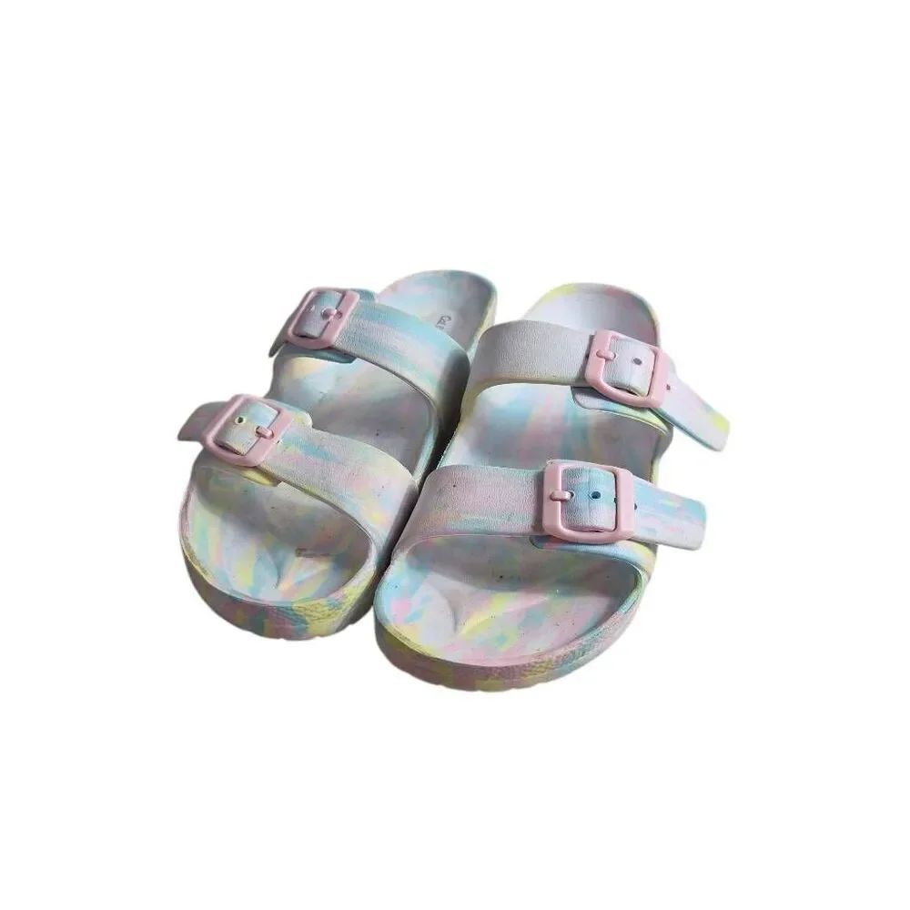 Cat & Jack rainbow sandals 3
